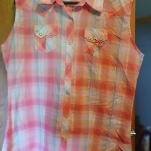 Women's XL plaid Wrangler blouse
